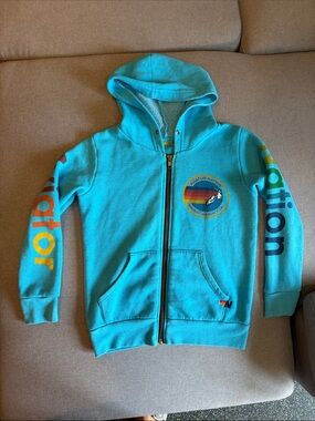 Aviator Nation Kids Aqua Hoodie Sz 8. Manhattan Beach